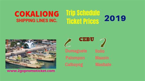 cokaliong ticket price|Cokaliong Shipping Lines: Tickets, Schedules, and .